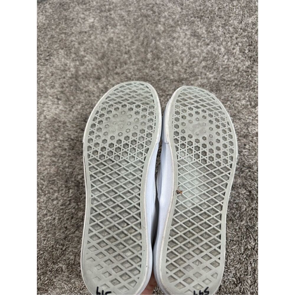 vans white slip on sneakers cavas flat shoes skate unisex women’s 10 men’s 8.5 - Picture 8 of 11